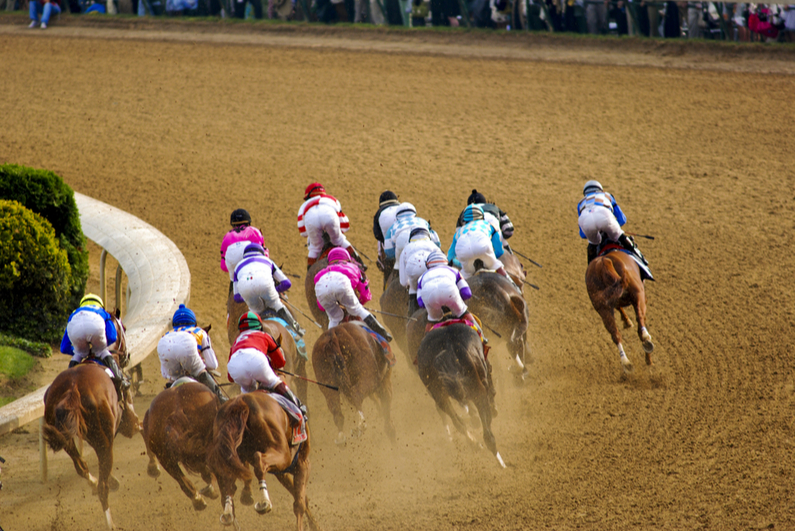 Dirt track horse race