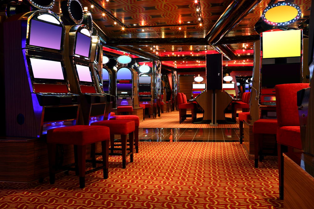 empty gaming floor inside a casino